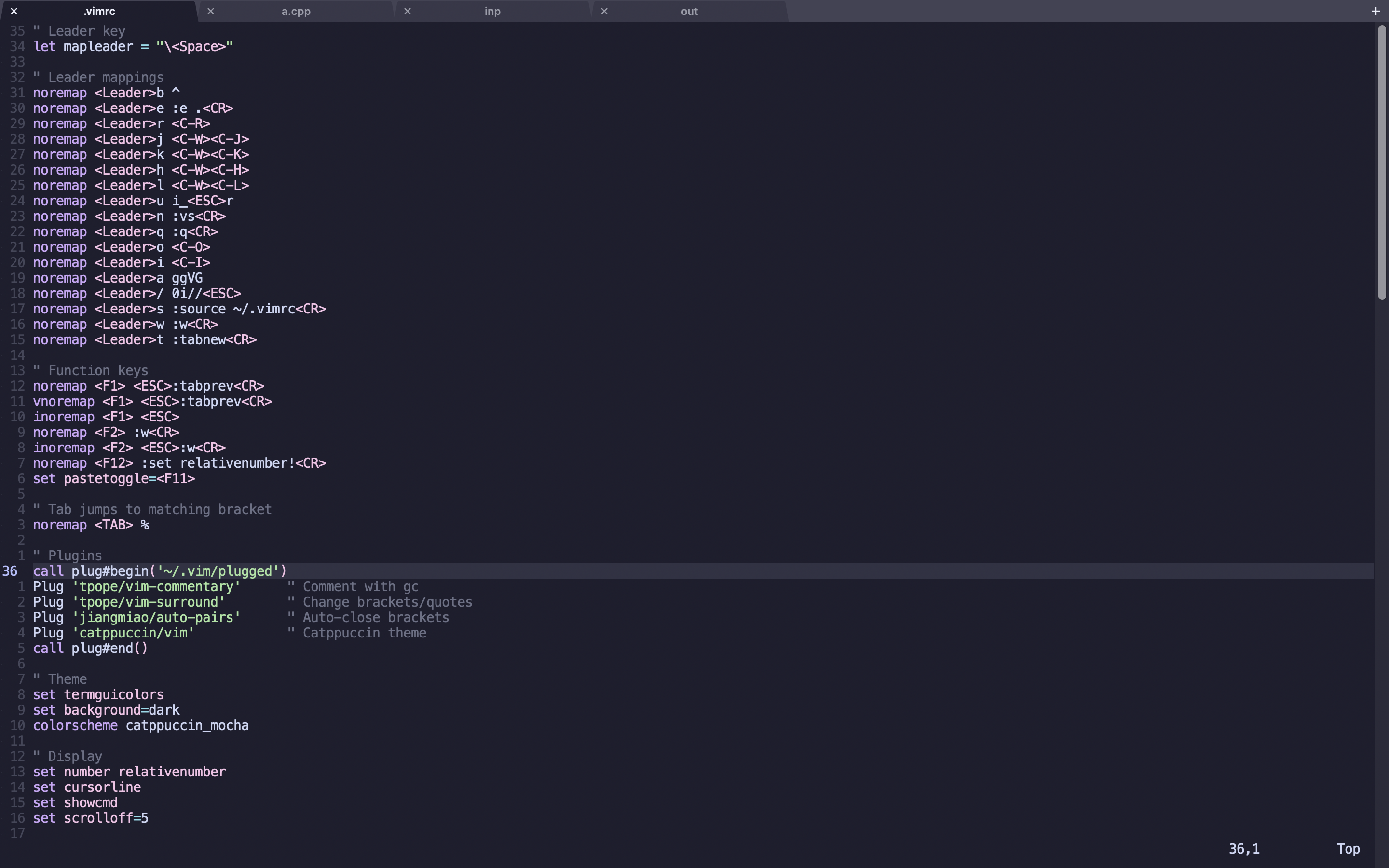 Vim Setup for Competitive Programming